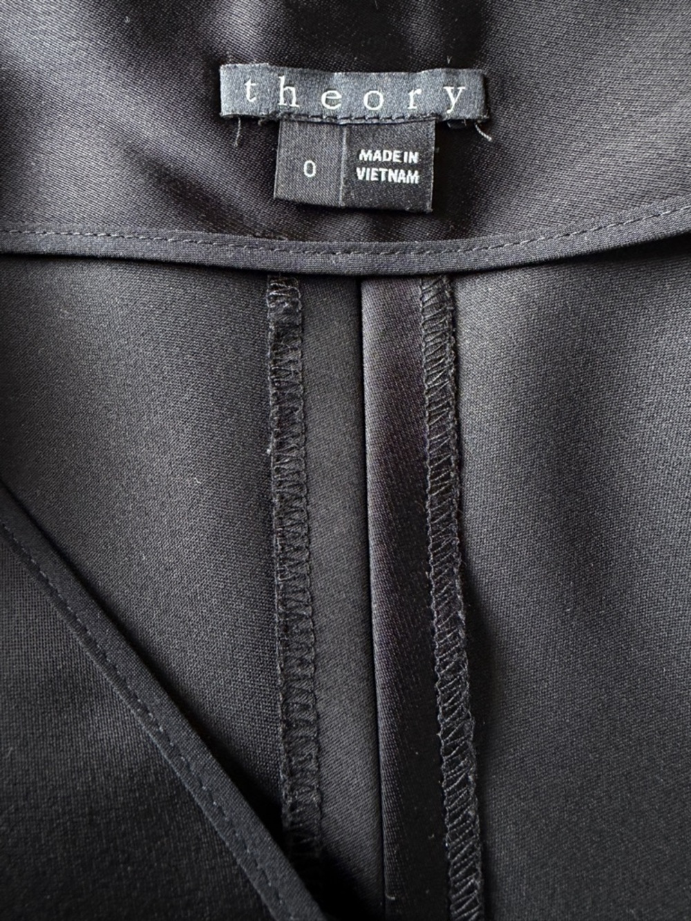 Theory black satin A line midi skirt - Picture 3 of 5